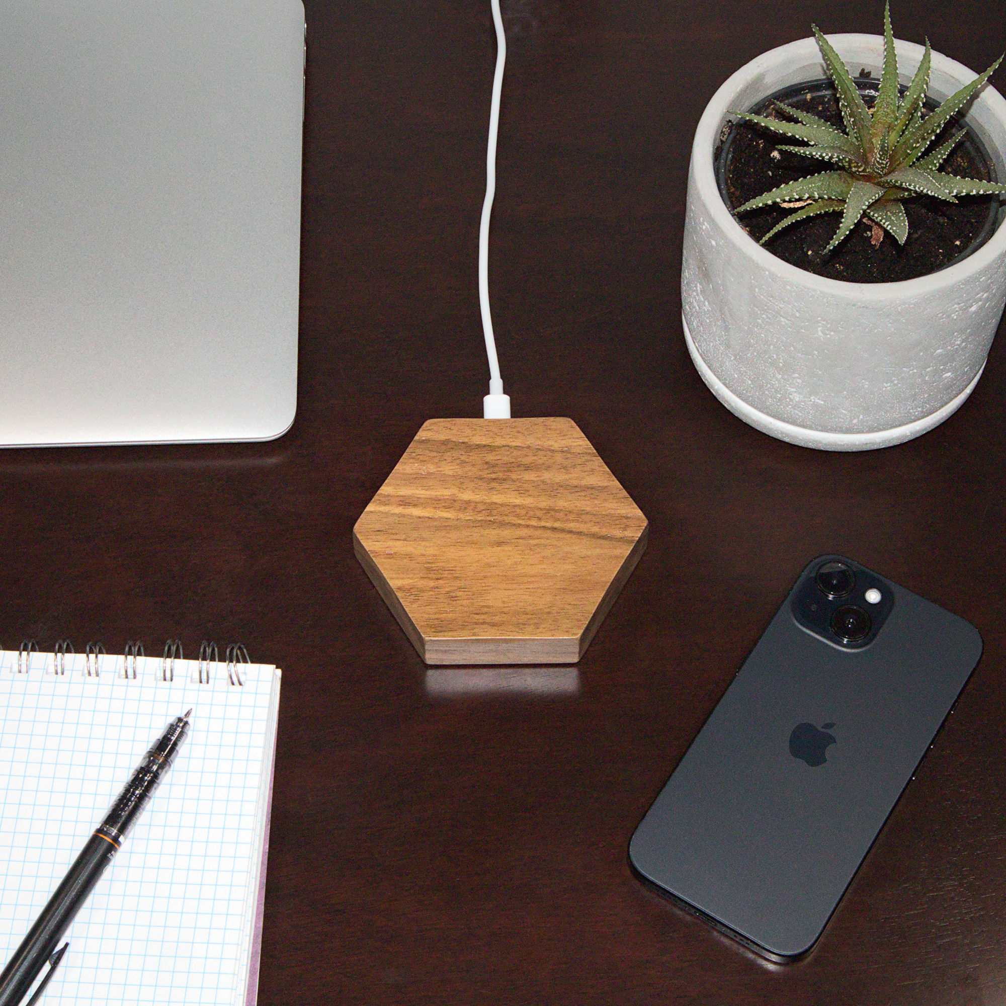 Wood wireless phone charger